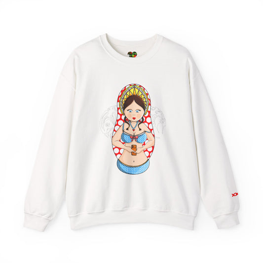 Matryoshka Doll Sweatshirt - Colorful Russian Nesting Doll Graphic Crewneck