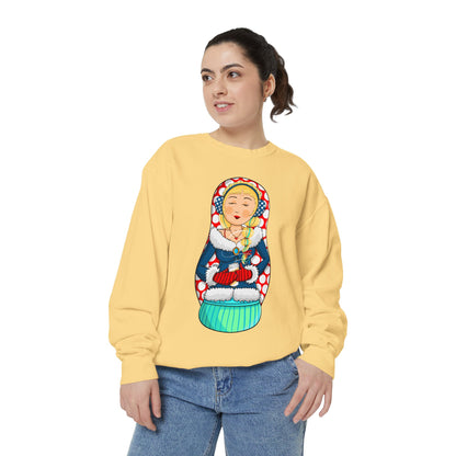 Matryoshka Doll Sweatshirt — Cute Russian Nesting Doll Graphic Crewneck