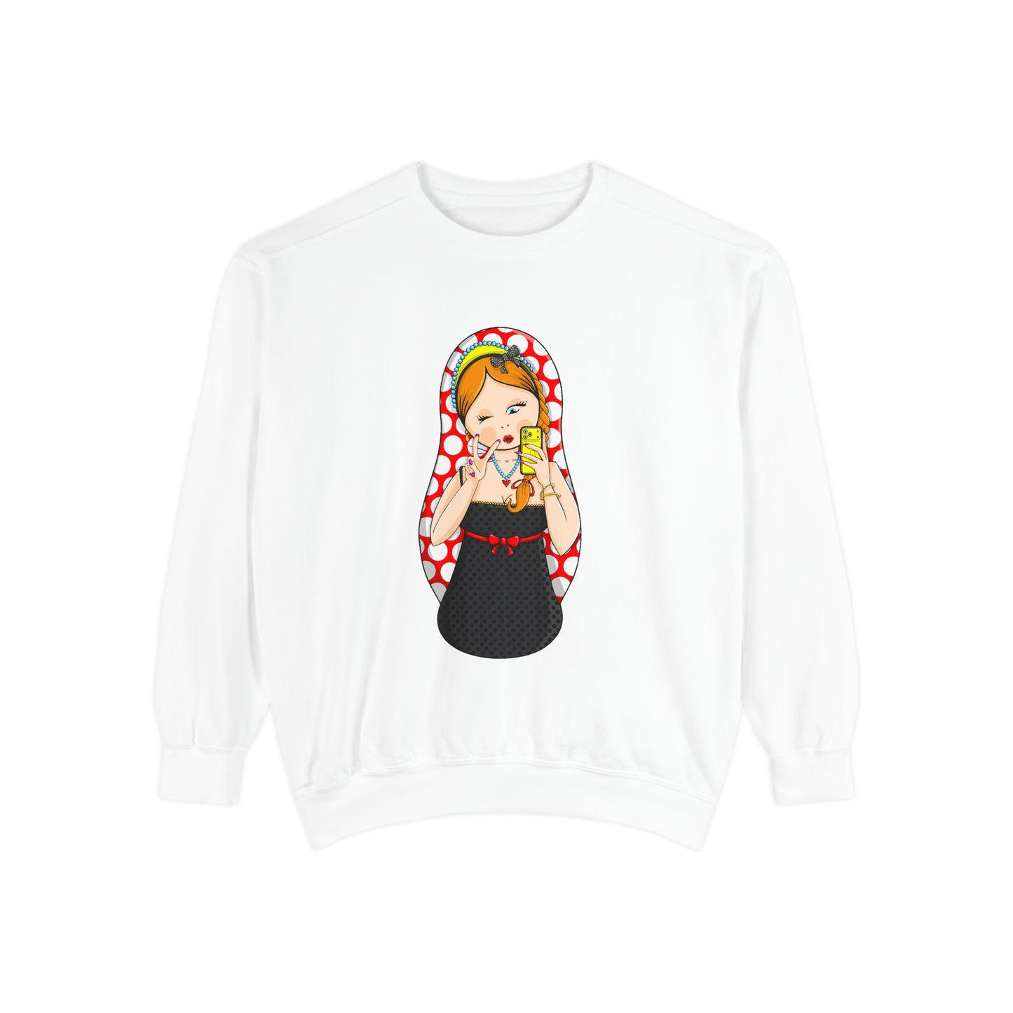 Matryoshka Doll Sweatshirt — Cute Russian Nesting Doll Graphic Crewneck