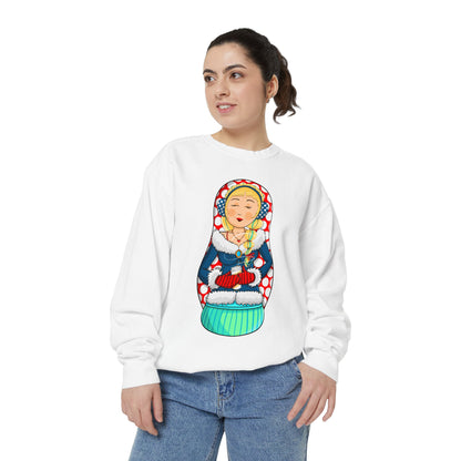 Matryoshka Doll Sweatshirt — Cute Russian Nesting Doll Graphic Crewneck
