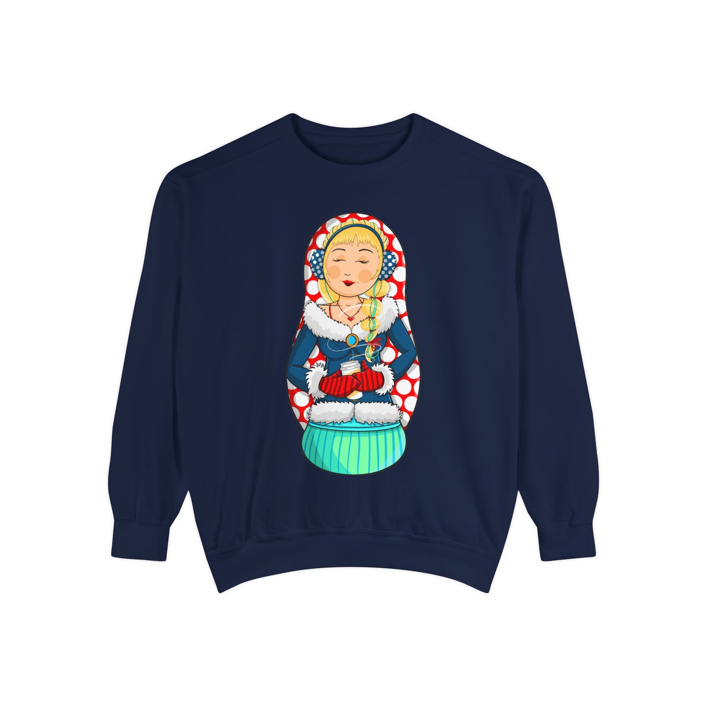 Matryoshka Doll Sweatshirt — Cute Russian Nesting Doll Graphic Crewneck