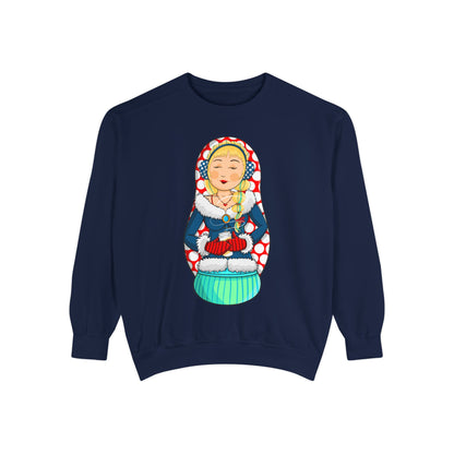 Matryoshka Doll Sweatshirt — Cute Russian Nesting Doll Graphic Crewneck