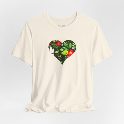 Floral Heart T-Shirt — Colorful Garden Heart Graphic Tee