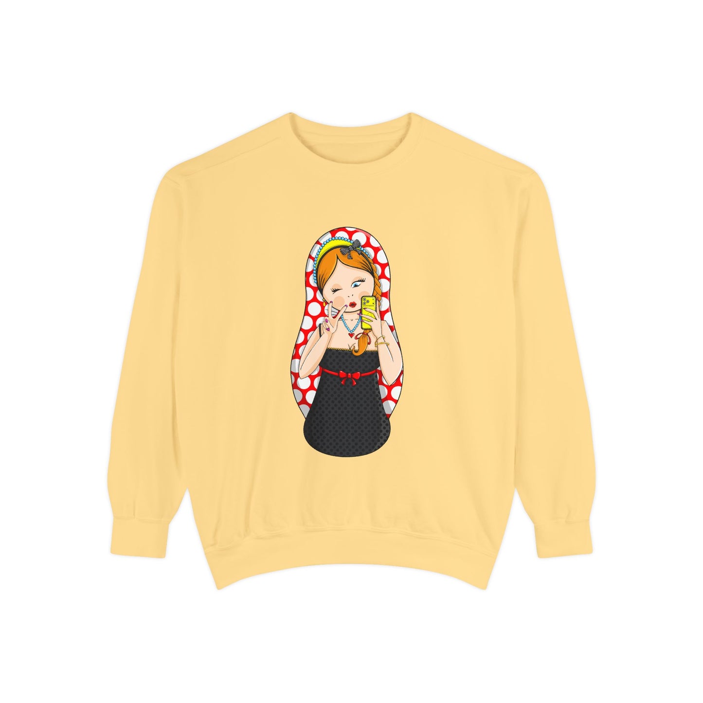 Matryoshka Doll Sweatshirt — Cute Russian Nesting Doll Graphic Crewneck