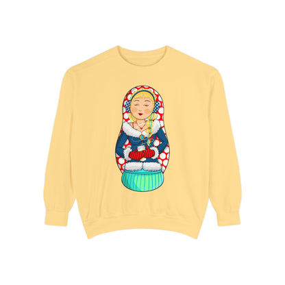 Matryoshka Doll Sweatshirt — Cute Russian Nesting Doll Graphic Crewneck