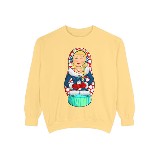 Matryoshka Doll Sweatshirt — Cute Russian Nesting Doll Graphic Crewneck