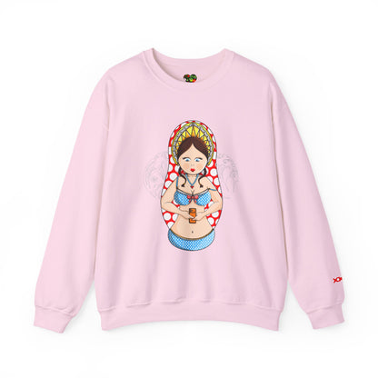 Matryoshka Doll Sweatshirt - Colorful Russian Nesting Doll Graphic Crewneck