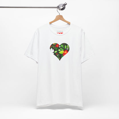 Floral Heart T-Shirt — Colorful Garden Heart Graphic Tee