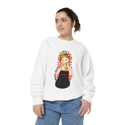 Matryoshka Doll Sweatshirt — Cute Russian Nesting Doll Graphic Crewneck