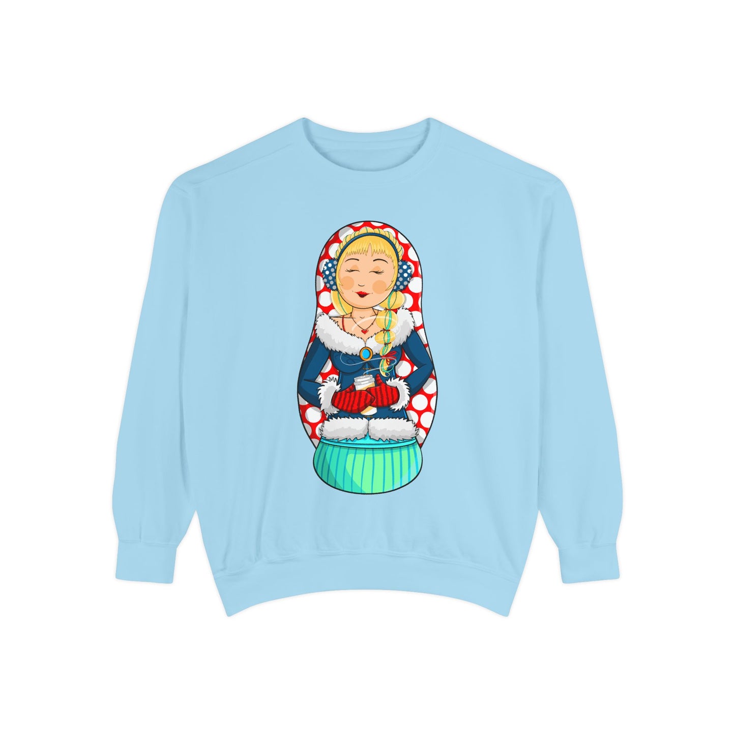 Matryoshka Doll Sweatshirt — Cute Russian Nesting Doll Graphic Crewneck