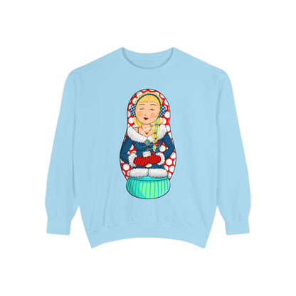 Matryoshka Doll Sweatshirt — Cute Russian Nesting Doll Graphic Crewneck