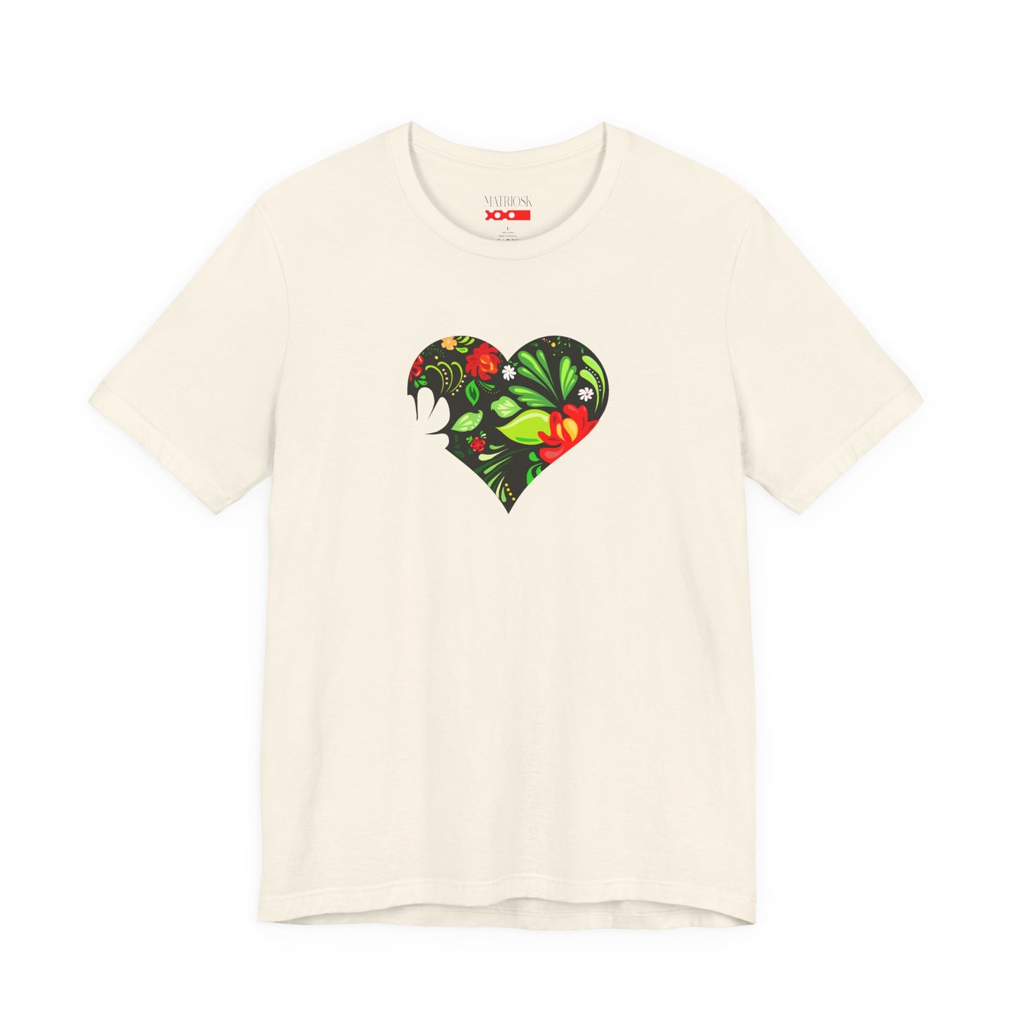 Floral Heart T-Shirt — Colorful Garden Heart Graphic Tee