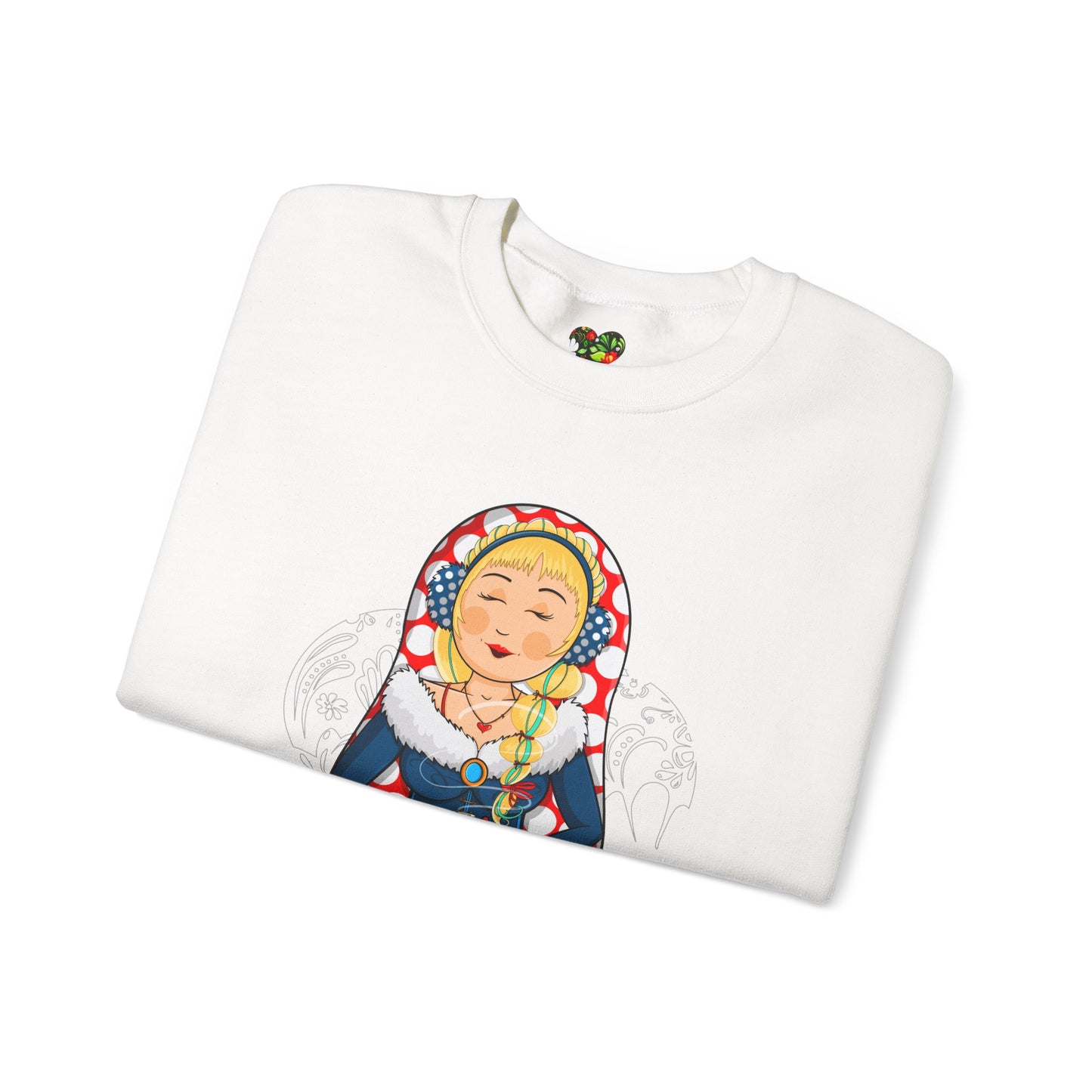 Copy of Matryoshka Doll Sweatshirt - Colorful Russian Nesting Doll Graphic Crewneck