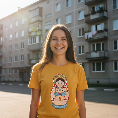 Copy of Matryoshka Doll Bikini Tee — Cute Russian Nesting Doll Graphic T-Shirt