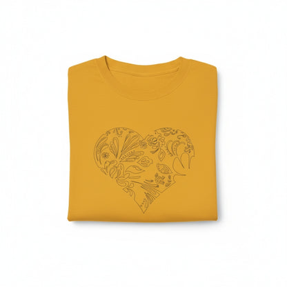 White Heart Tiger T-Shirt — Subtle Animal Graphic Tee