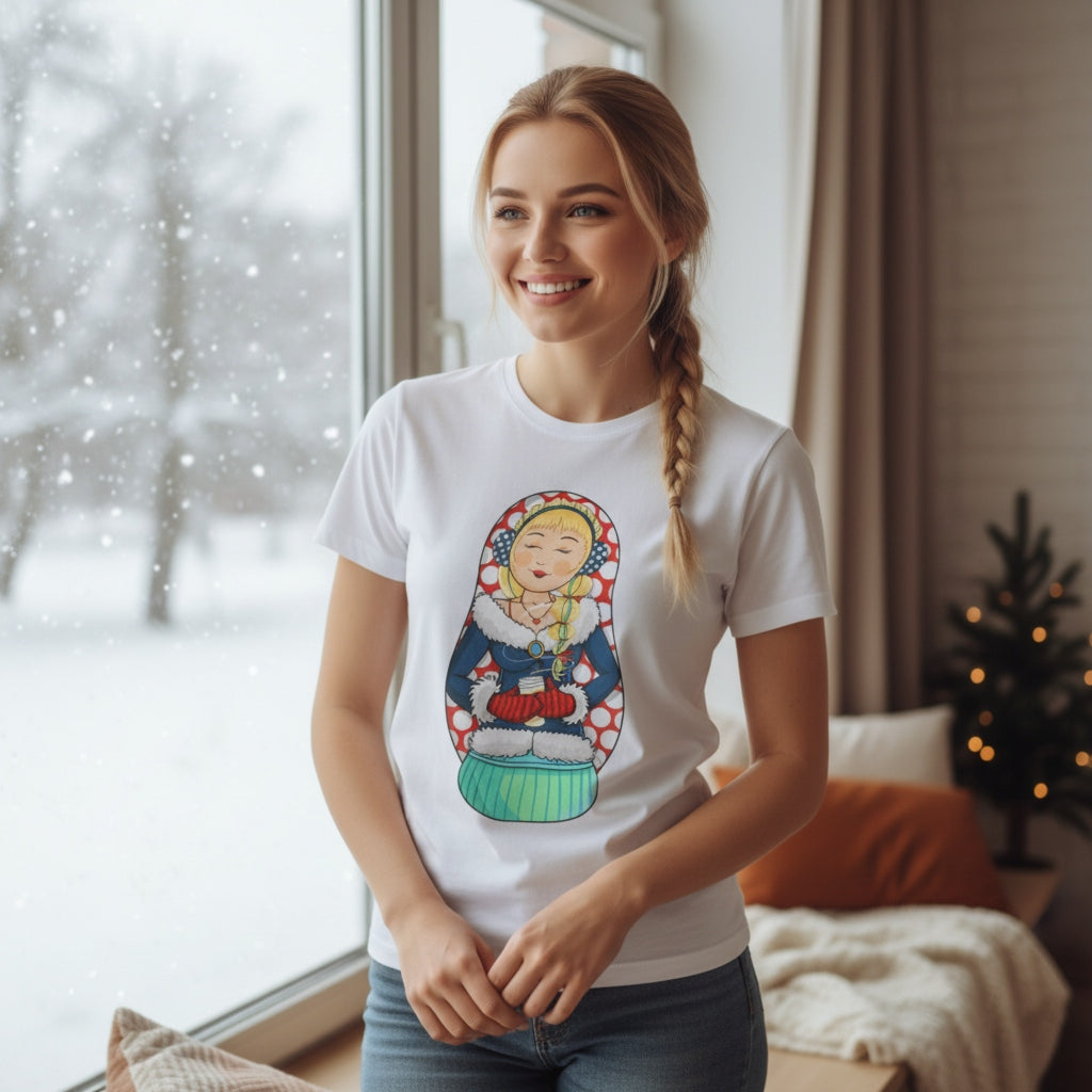 Copy of Matryoshka Doll Graphic Tee — Colorful Russian Nesting Doll T-Shirt