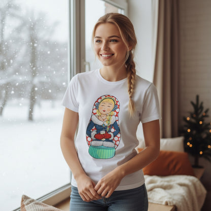 Copy of Matryoshka Doll Graphic Tee — Colorful Russian Nesting Doll T-Shirt