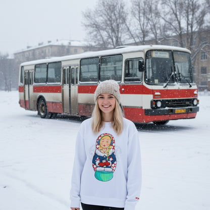 Copy of Matryoshka Doll Sweatshirt - Colorful Russian Nesting Doll Graphic Crewneck