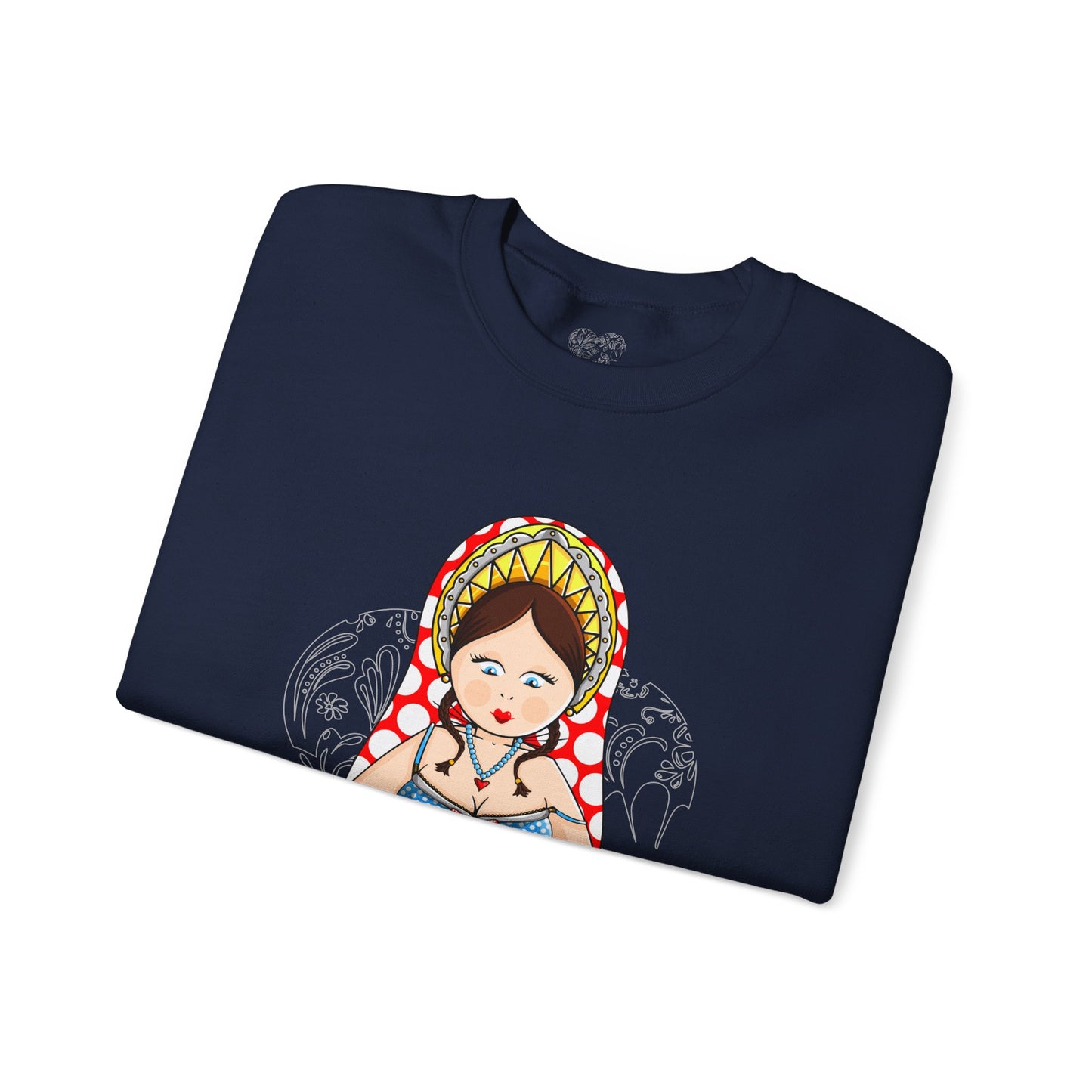 Matryoshka Doll Sweatshirt - Colorful Russian Nesting Doll Graphic Crewneck