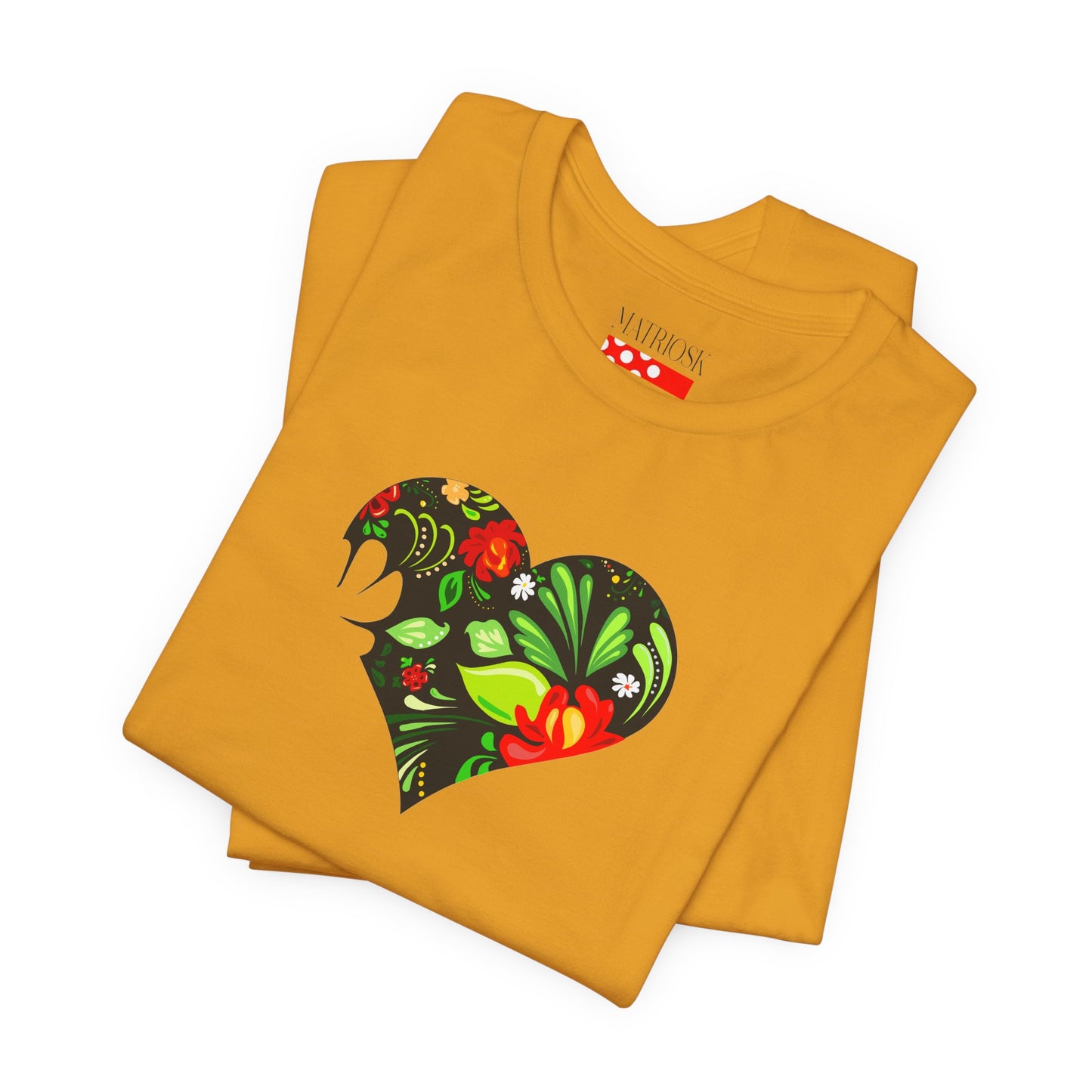 Floral Heart T-Shirt — Colorful Garden Heart Graphic Tee