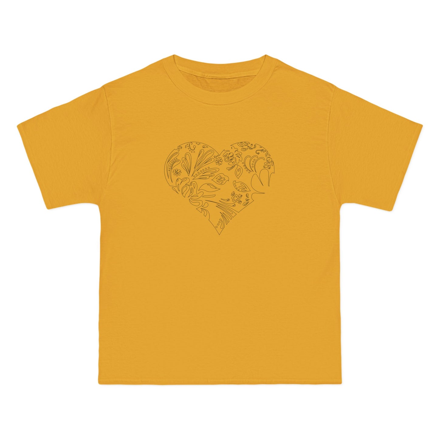 White Heart Tiger T-Shirt — Subtle Animal Graphic Tee
