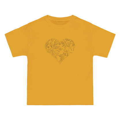 White Heart Tiger T-Shirt — Subtle Animal Graphic Tee