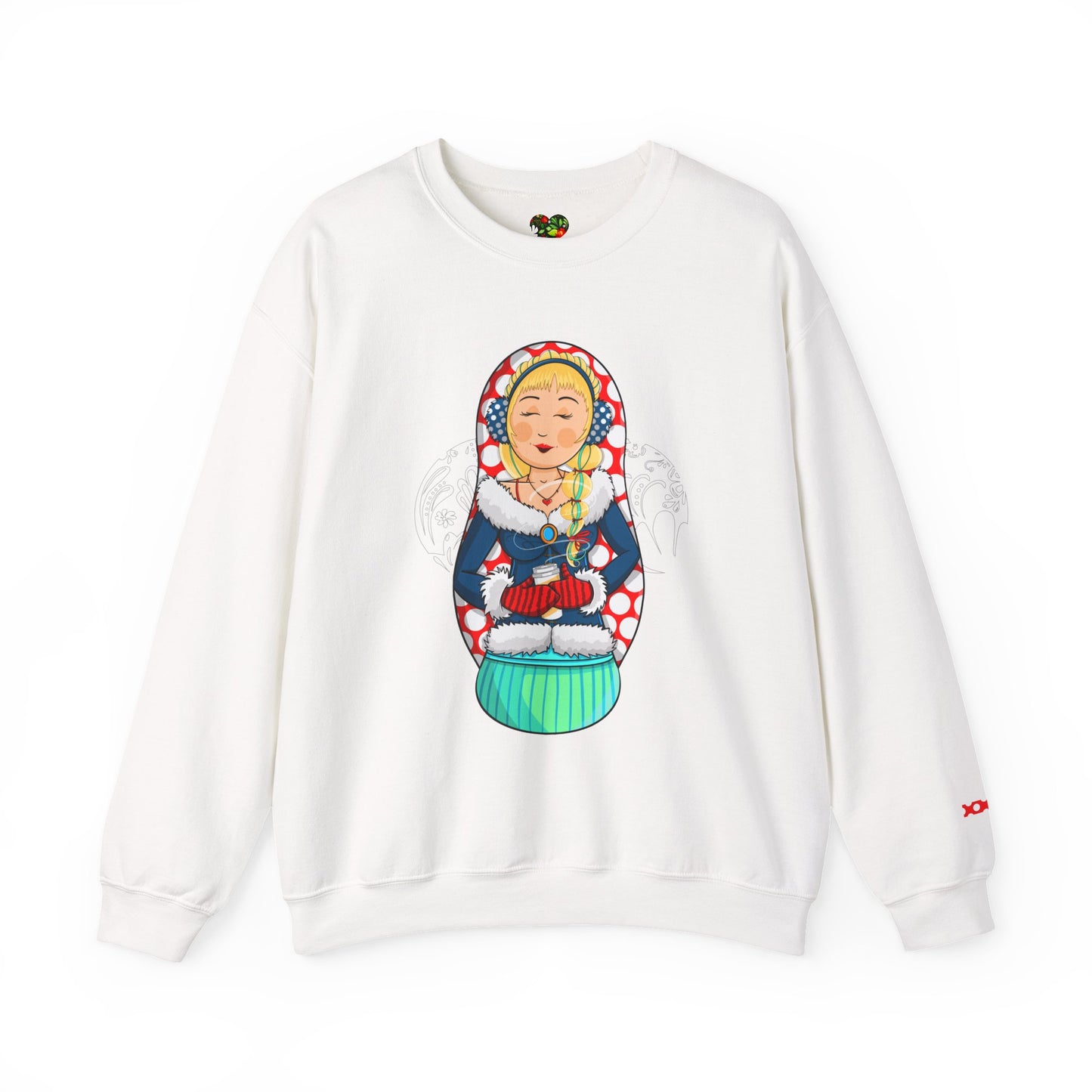 Copy of Matryoshka Doll Sweatshirt - Colorful Russian Nesting Doll Graphic Crewneck