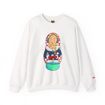 Copy of Matryoshka Doll Sweatshirt - Colorful Russian Nesting Doll Graphic Crewneck
