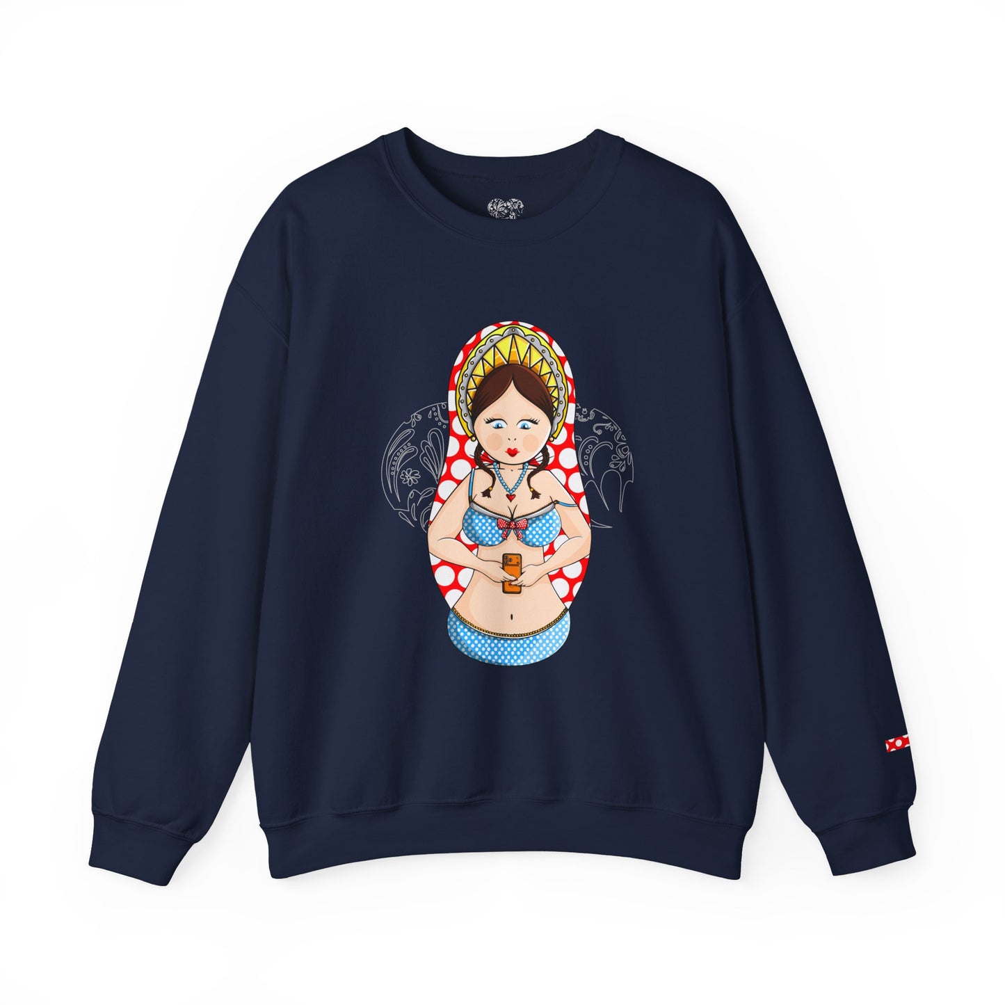 Matryoshka Doll Sweatshirt - Colorful Russian Nesting Doll Graphic Crewneck