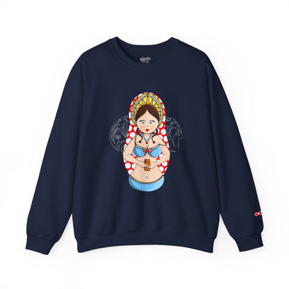 Matryoshka Doll Sweatshirt - Colorful Russian Nesting Doll Graphic Crewneck
