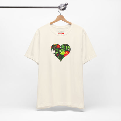 Floral Heart T-Shirt — Colorful Garden Heart Graphic Tee