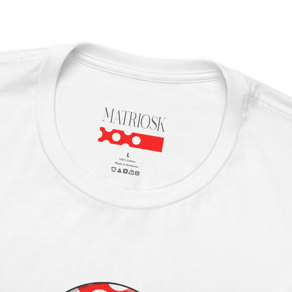 Retro Matryoshka Girl T‑Shirt — Cute Russian Doll Design with Selfie Phone