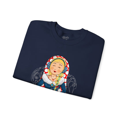 Copy of Matryoshka Doll Sweatshirt - Colorful Russian Nesting Doll Graphic Crewneck
