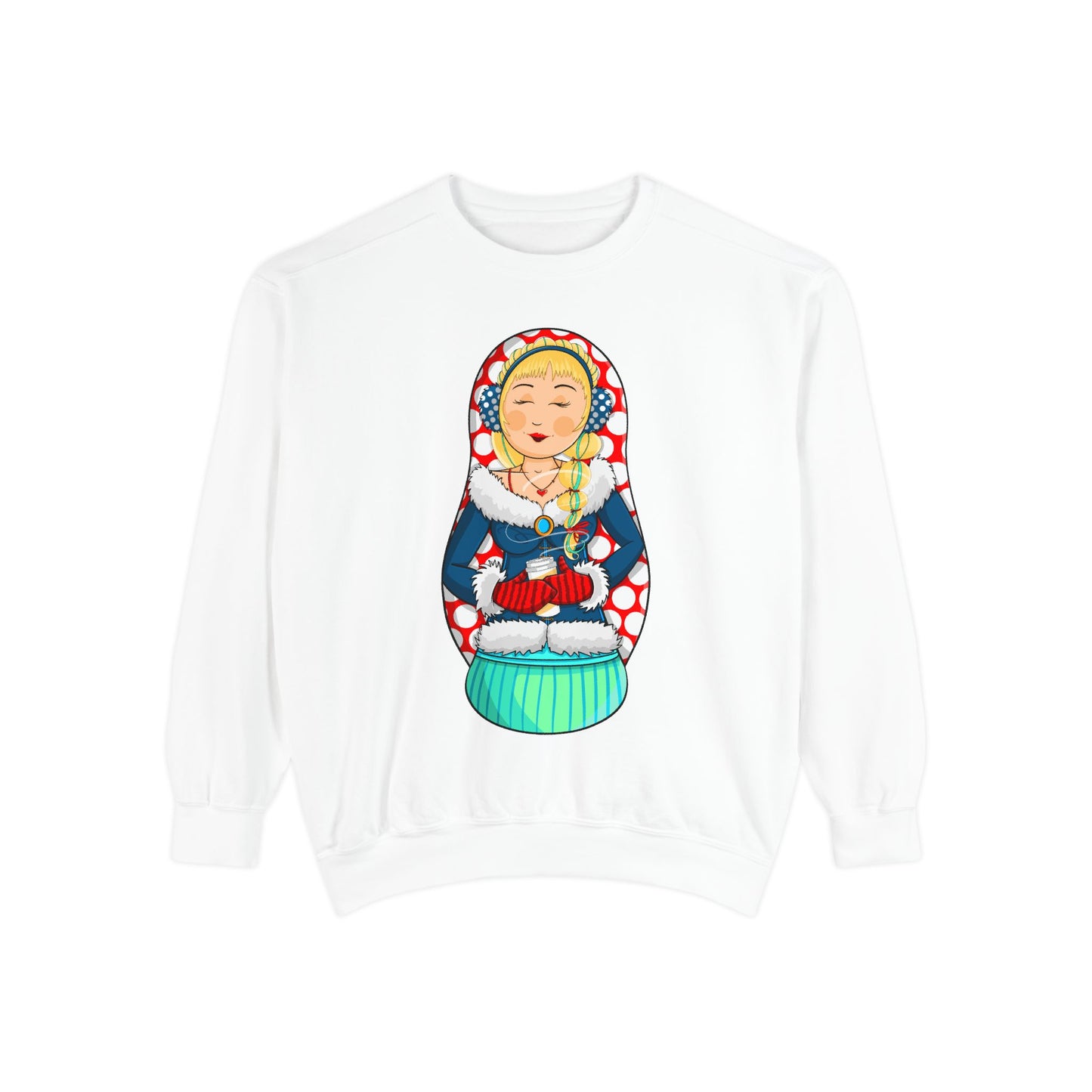 Matryoshka Doll Sweatshirt — Cute Russian Nesting Doll Graphic Crewneck