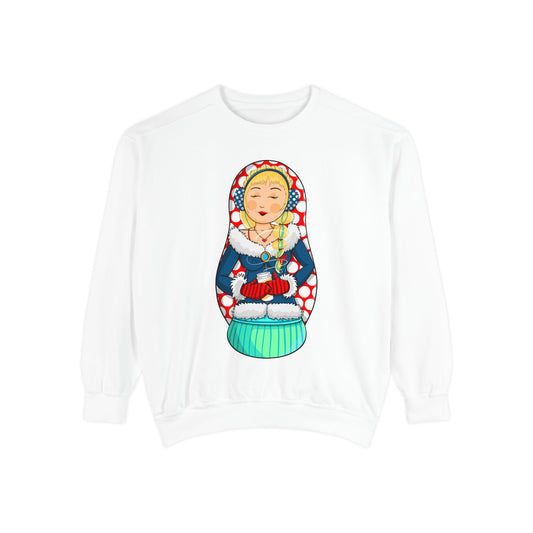 Matryoshka Doll Sweatshirt — Cute Russian Nesting Doll Graphic Crewneck