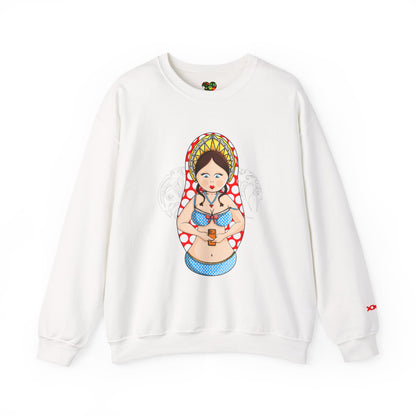 Matryoshka Doll Sweatshirt - Colorful Russian Nesting Doll Graphic Crewneck