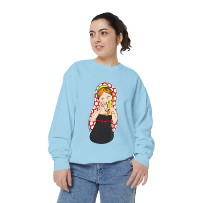 Matryoshka Doll Sweatshirt — Cute Russian Nesting Doll Graphic Crewneck